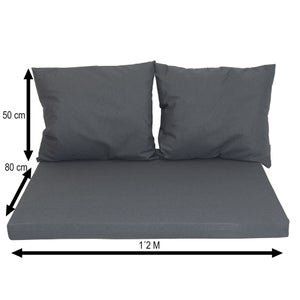 Coussin l.120 NATERIAL Soft anthracite