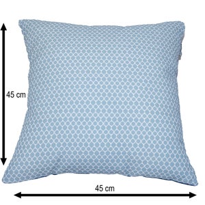 Coussin NATERIAL Deco Spot, 45 x 45 cm, bleu celadon