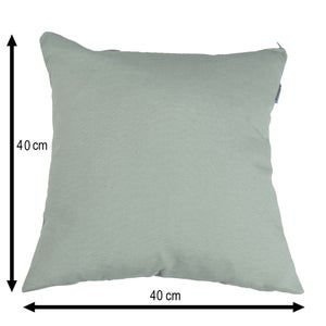 Coussin NATERIAL Soft, 40 x 40 x 8 cm, vert sage