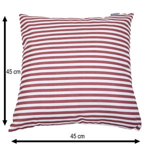 Coussin l.45 NATERIAL Strips rougecabaret