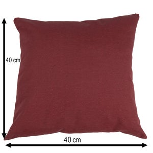 Coussin NATERIAL Soft, 40 x 40 x 8 cm, rouge carmen