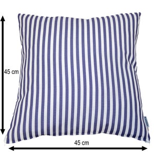 Coussin l.45 NATERIAL Strips bleu saphir