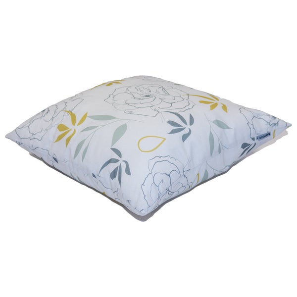 Coussin NATERIAL Deco Flower, 45 x 45 cm, blanc