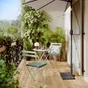 Table de jardin pliante NATERIAL rond vert sage, 2 personnes