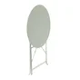 Table de jardin pliante NATERIAL rond vert sage, 2 personnes