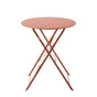 Table de jardin pliante NATERIAL rond 2 personnes orange