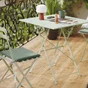 Table de jardin pliante NATERIAL Flora carré vert 2 personnes