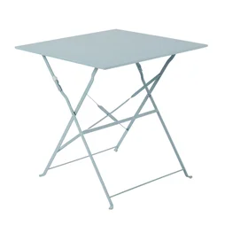 Table de jardin pliante NATERIAL Flora carré bleu 2 personnes
