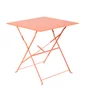 Table de jardin pliante NATERIAL Flora carré orange / cuivré 2 personnes