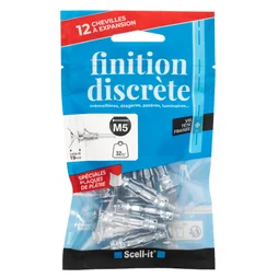 Lot de 12 chevilles à expansion SP5037TF-XSBAG SCELL-IT, 11 x L.37 mm