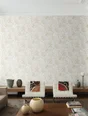 Papier peint vinyle ALIARE blanc / or