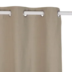 Rideau occultant aspect lin , Aleyna beige  l.140 x H.280 cm