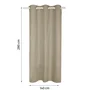 Rideau occultant aspect lin , Aleyna beige  l.140 x H.280 cm
