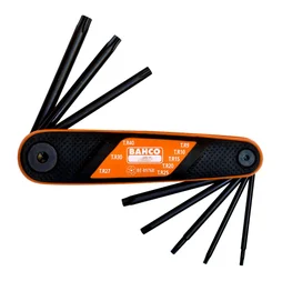 Jeu de 8 clés mâle torx courte, 9-10-15-20-25-27-30-40 mm mm BAHCO