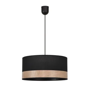 Suspension Raito coton, noir, diam.38 cm, E27