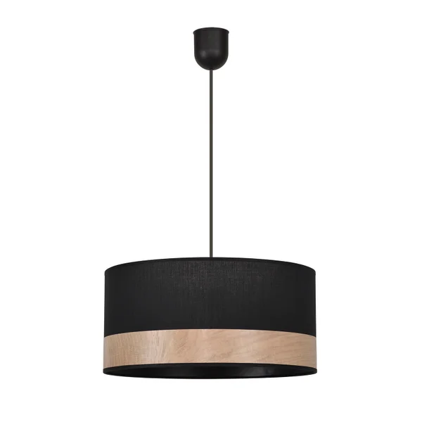 Suspension Raito coton, noir, diam.38 cm, E27