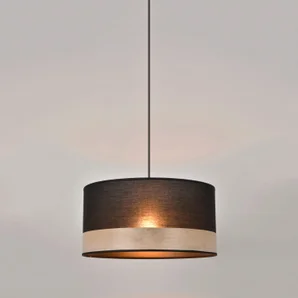 Suspension Raito coton, noir, diam.38 cm, E27