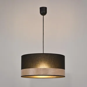 Suspension Raito coton, noir, diam.38 cm, E27