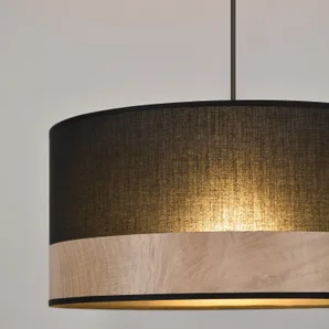 Suspension Raito coton, noir, diam.38 cm, E27
