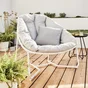 Fauteuil de jardin, NATERIAL Cocoon, blanc