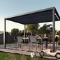 Pergola autoportante aluminium, NATERIAL Manea, 9.1 m², gris