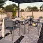 Pergola autoportante aluminium, NATERIAL Manea, 9.1 m², gris