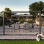 Pergola autoportante aluminium, NATERIAL Manea, 9.1 m², gris