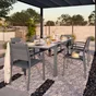 Pergola autoportante aluminium, NATERIAL Manea, 9.1 m², gris