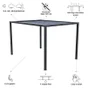 Pergola autoportante aluminium, NATERIAL Manea, 9.1 m², gris