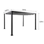 Pergola autoportante aluminium, NATERIAL Manea, 9.1 m², gris