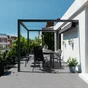 Pergola adossée aluminium, NATERIAL Manea, 9.1 m², gris