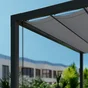 Pergola adossée aluminium, NATERIAL Manea, 9.1 m², gris