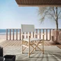 Chaise de jardin en acacia, NATERIAL Solis, beige