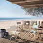 Chaise de jardin en acacia, NATERIAL Solis, beige