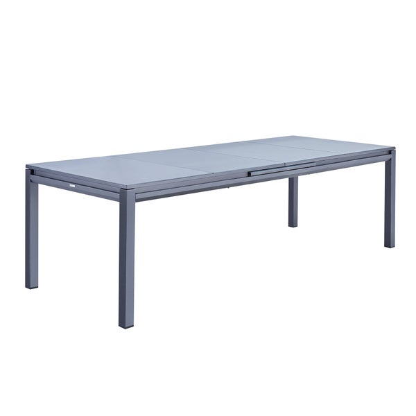 Table de jardin rectangulaire, NATERIAL Odyssea, aluminium et verre, 12 personnes, anthracite