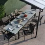 Table de jardin rectangulaire, NATERIAL Odyssea, aluminium et verre, 12 personnes, anthracite