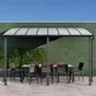 Table de jardin rectangulaire, NATERIAL Odyssea, aluminium et verre, 12 personnes, anthracite