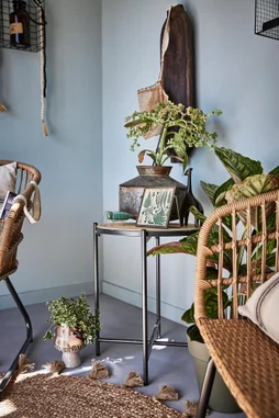 Table d'appoint effet bois NATERIAL Mobis diamètre 43 cm