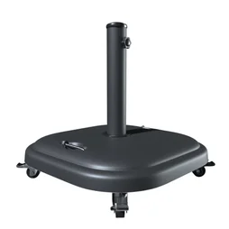 Pied de parasol sur roulettes, NATERIAL Rolix, 25 kg, noir