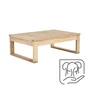 Table basse en acacia, NATERIAL Solaris, 55 x 80 x 28 cm