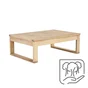 Table basse en acacia, NATERIAL Solaris, 55 x 80 x 28 cm