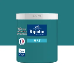 Testeur peinture bleu pop mat Interieur RIPOLIN 75 ml