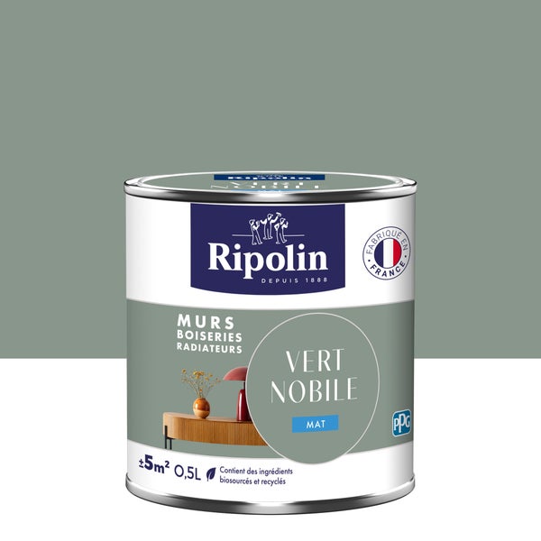 Peinture ms mat RIPOLIN 0.5 litres vert nobile