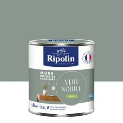 Peinture mur, boiserie, radiateur RIPOLIN vert nobile satiné 0.5 l