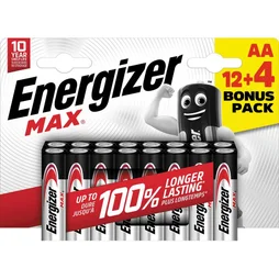Lot de 12 + 4 piles lr06, 1.5 V, ENERGIZER