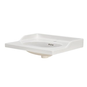 Plan simple vasque céramique Charm l.61.8 x P.49.7 x h.19.8 cm/vidage inclus