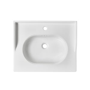 Plan simple vasque céramique Charm l.61.8 x P.49.7 x h.19.8 cm/vidage inclus