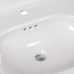 Plan simple vasque céramique Charm l.91.8 x P.49.7 x h.19.8 cm/vidage inclus