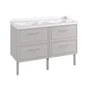 Plan double vasque céramique Charm l.121.8 x P.49.7 x h.19.8 cm/vidage inclus