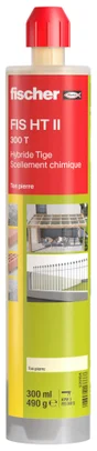 Cartouches de résine polyester et 2 embouts mélangeurs, FIS HT 300 T, couleur : ton pierre, 300 ml
